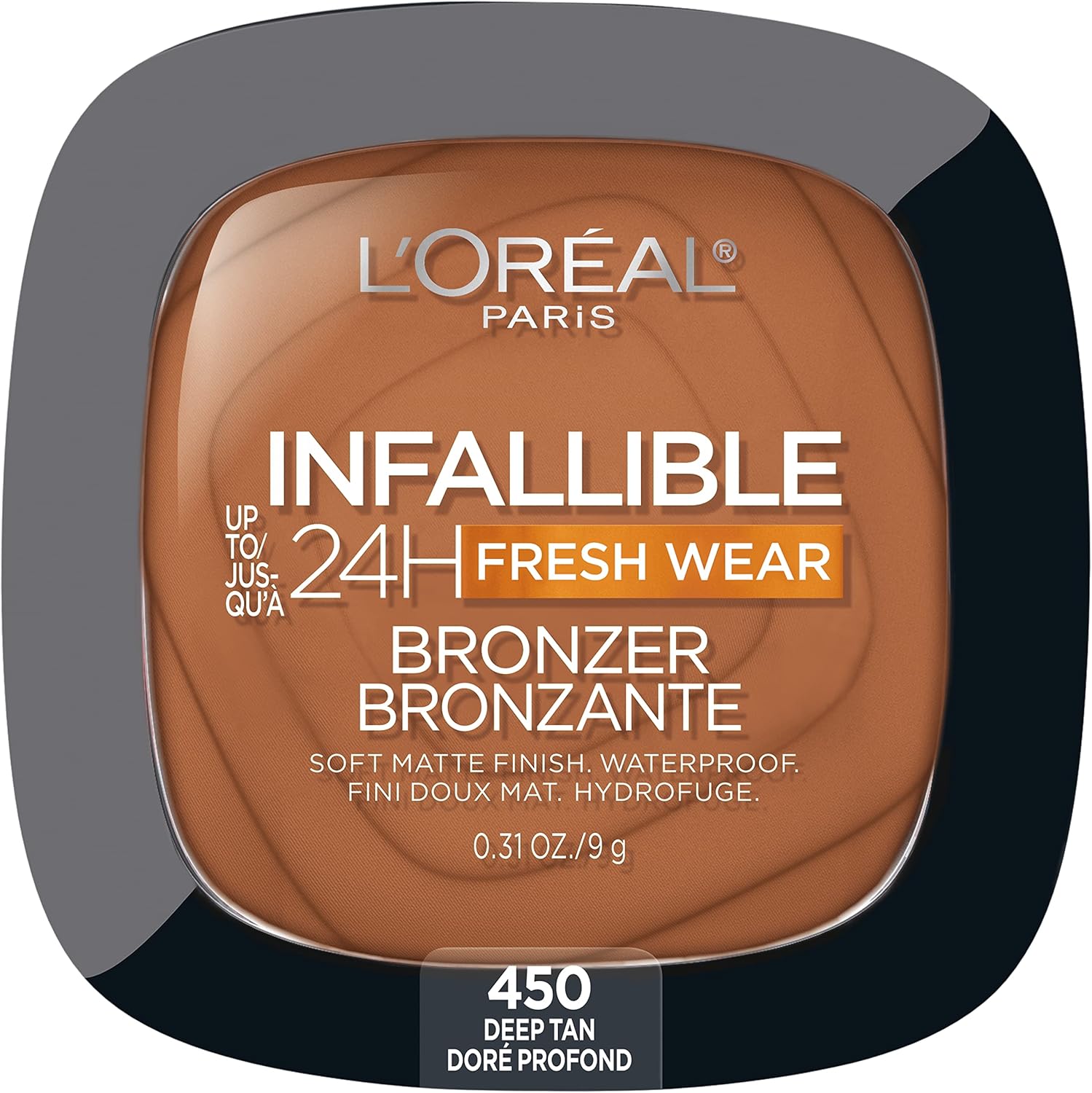 L’Oréal Paris Infallible Up to 24H Fresh Wear Bronzer, Longwear Soft Matte Finish, Waterproof & Heatproof