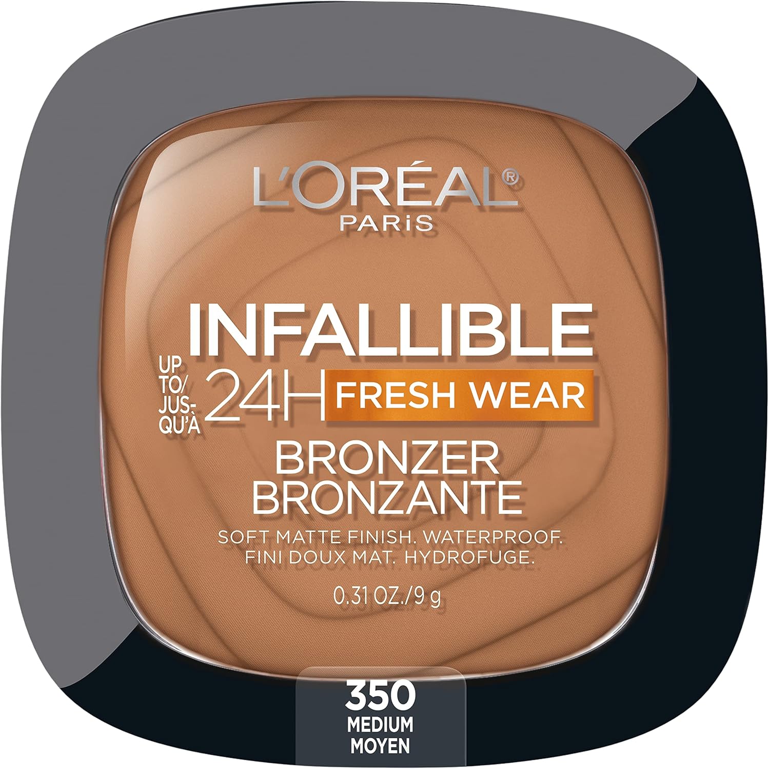 L’Oréal Paris Infallible Up to 24H Fresh Wear Bronzer, Longwear Soft Matte Finish, Waterproof & Heatproof