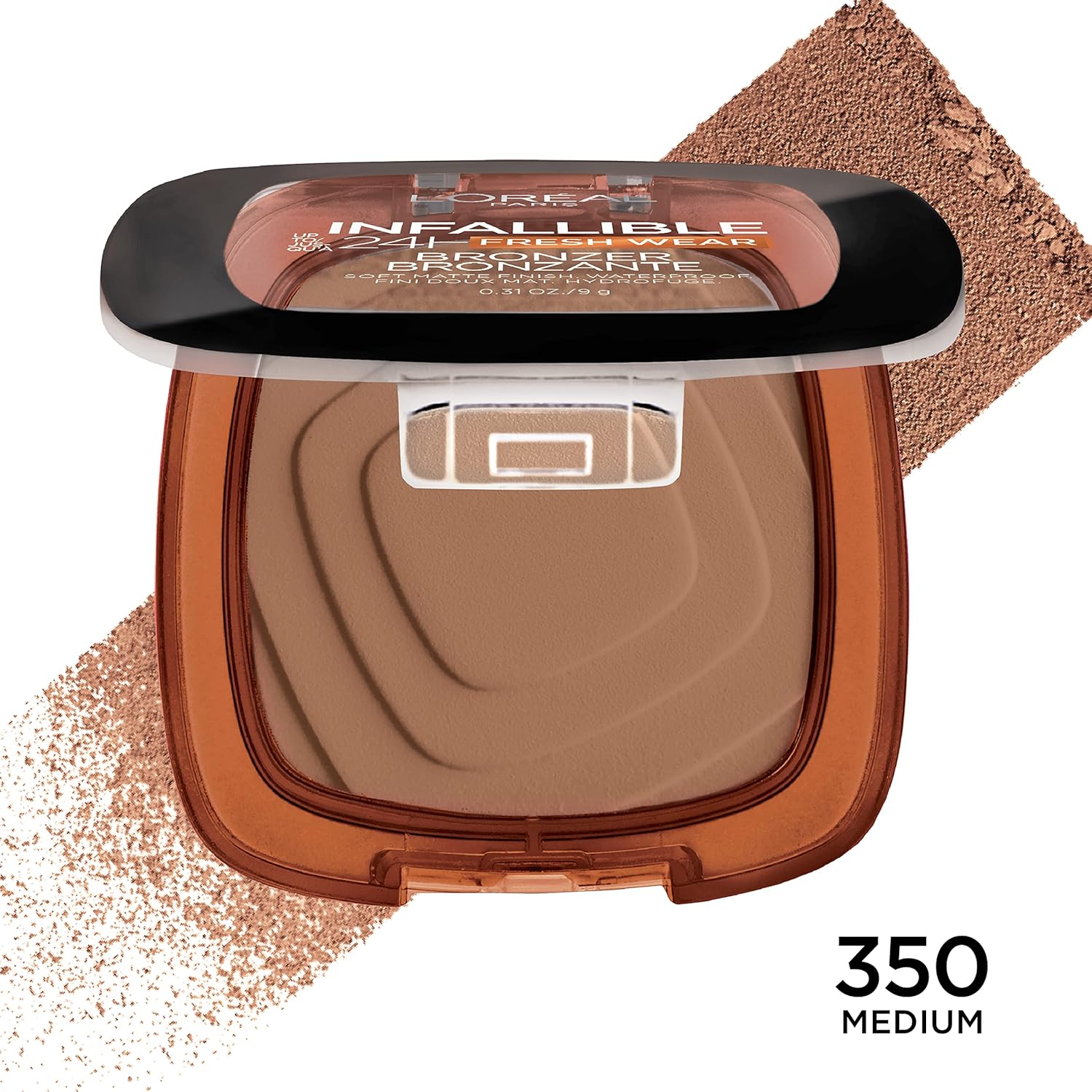 L’Oréal Paris Infallible Up to 24H Fresh Wear Bronzer, Longwear Soft Matte Finish, Waterproof & Heatproof