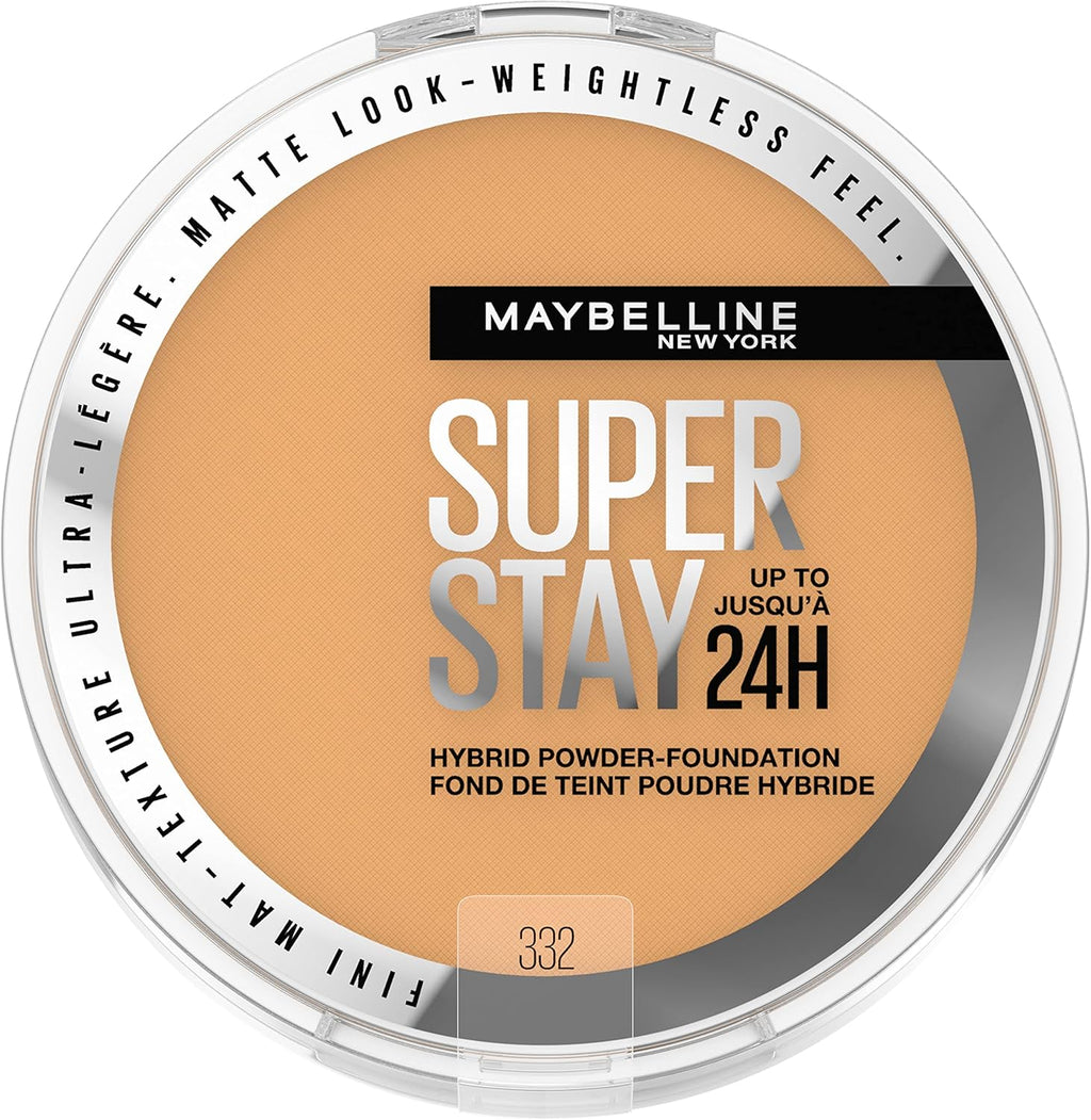 Maybelline New York Super Stay 24 Hour Hybrid Powder Foundation, Waterproof, Vegan, Mattifying